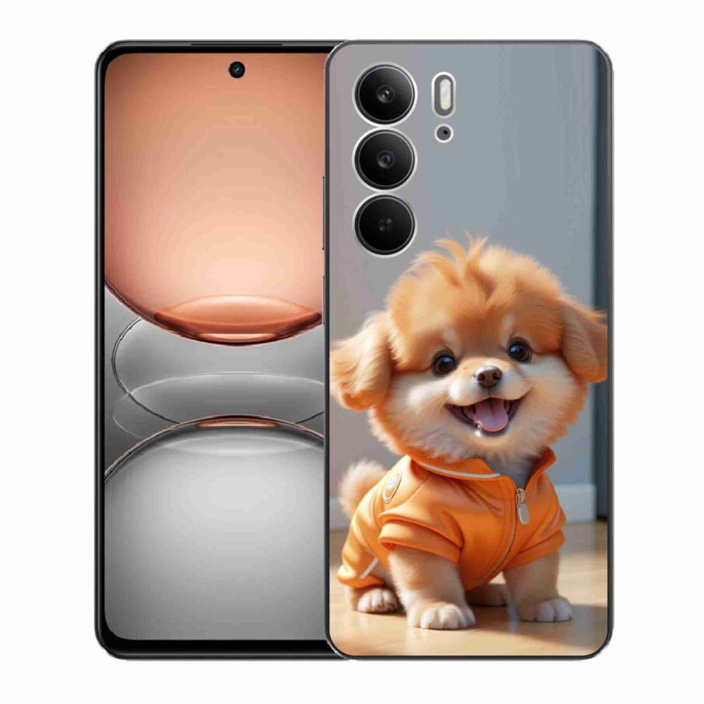 Gélový kryt mmCase na Realme C75 - roztomilý pomeranian v mikine