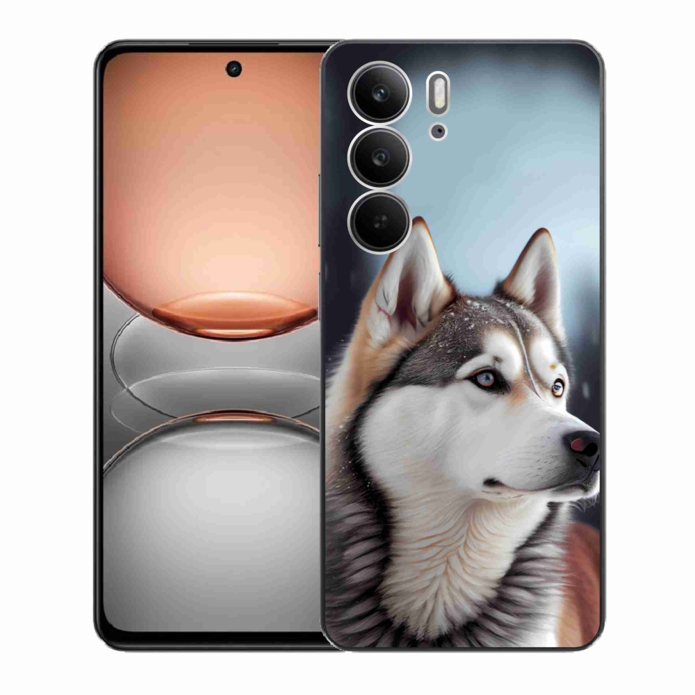 Gélový kryt mmCase na Realme C75 - sibírsky husky