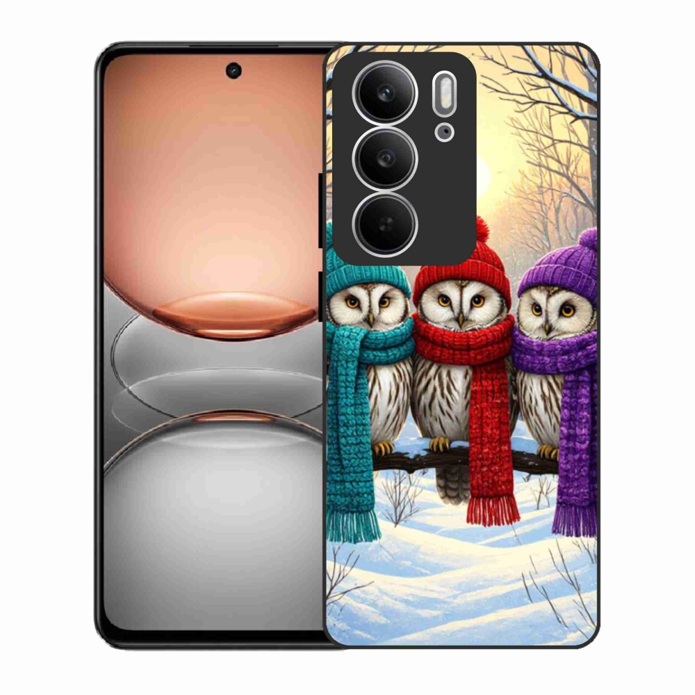 Gélový kryt mmCase na Realme C75 - soví priatelia