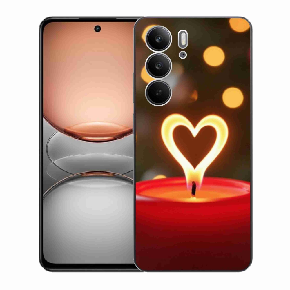 Gélový kryt mmCase na Realme C75 - srdce z plameňa