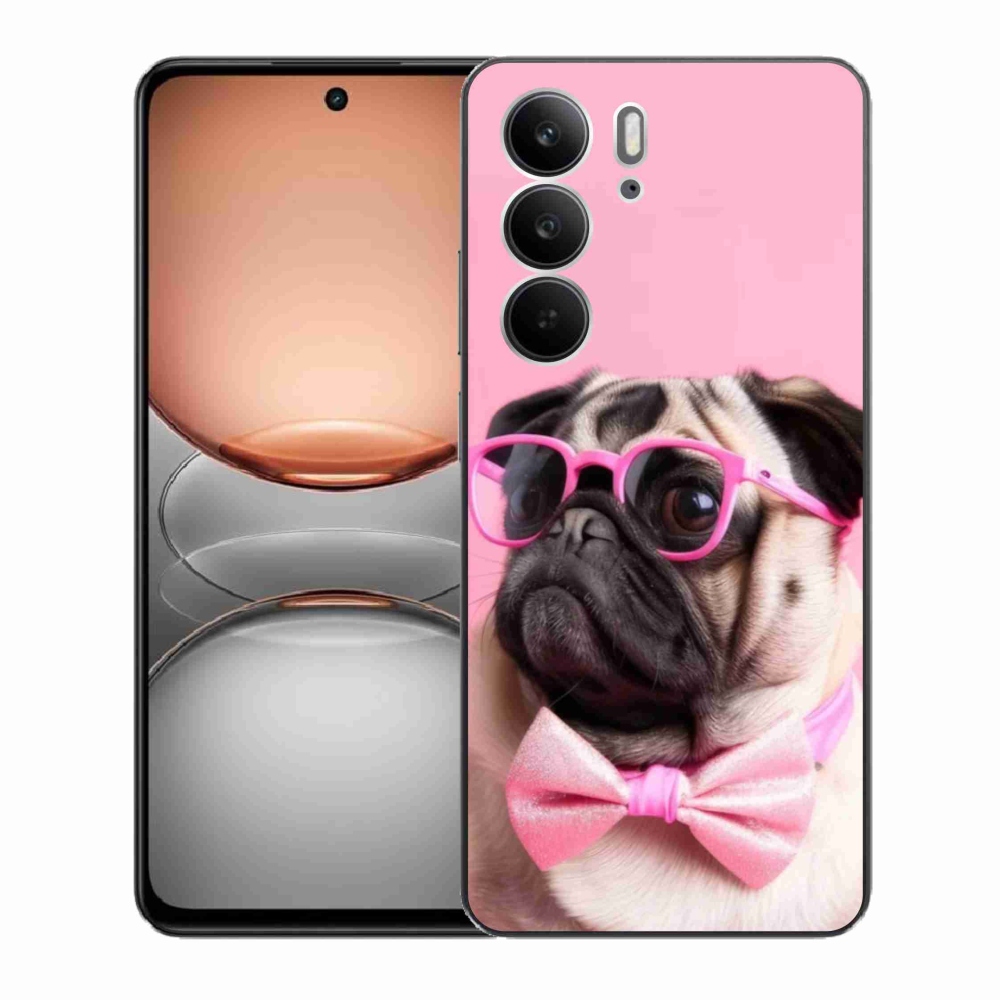 Gélový kryt mmCase na Realme C75 - štýlový mops