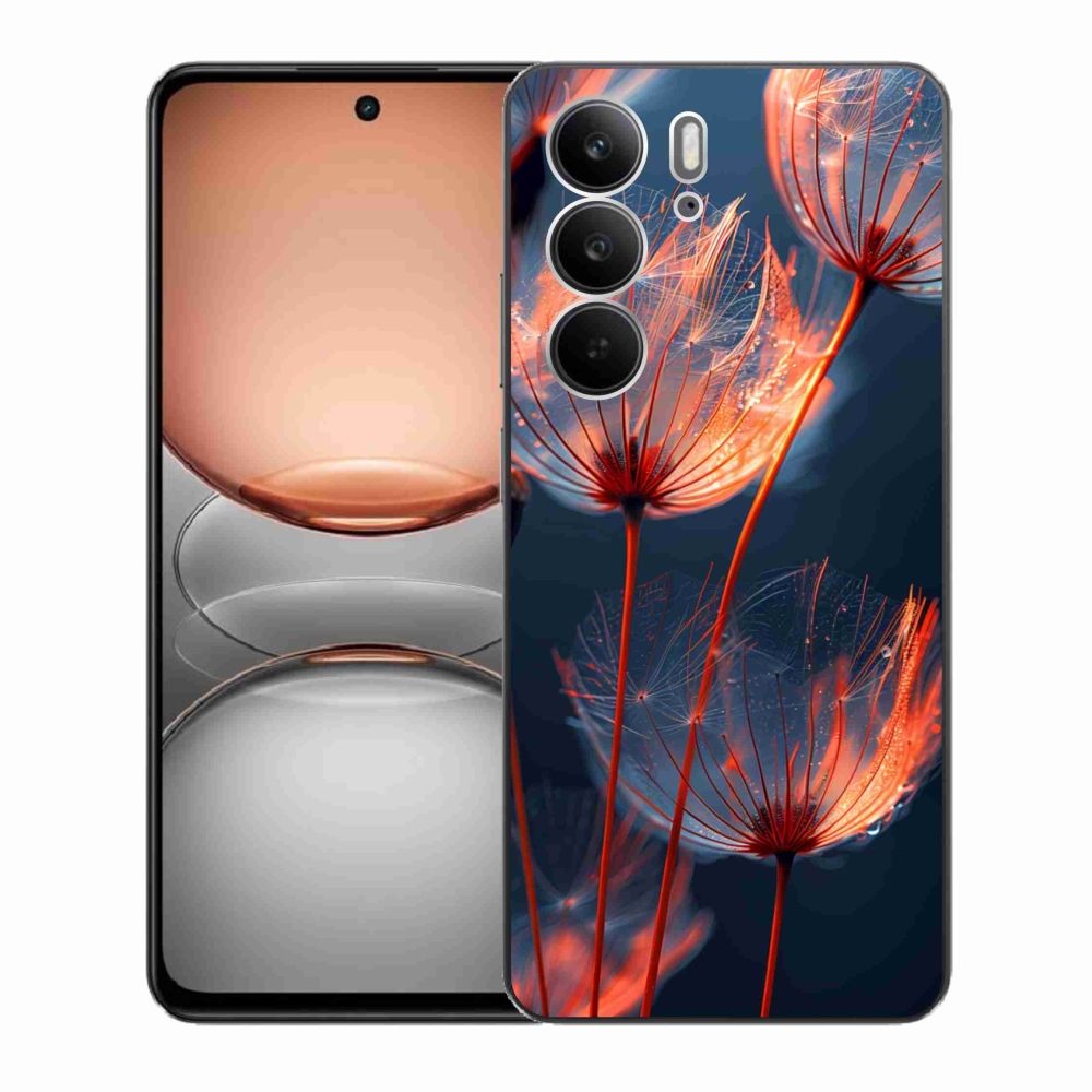 Gélový kryt mmCase na Realme C75 - svetielkujúce páperie
