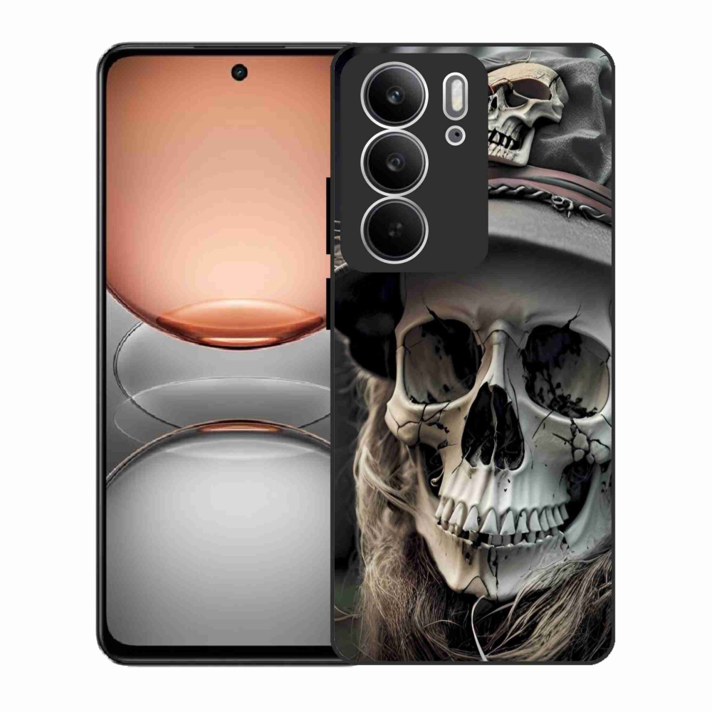 Gélový kryt mmCase na Realme C75 - temná lebka