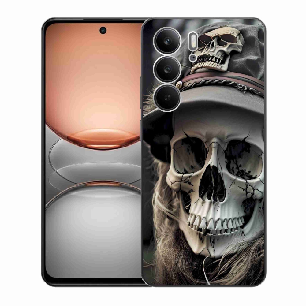 Gélový kryt mmCase na Realme C75 - temná lebka