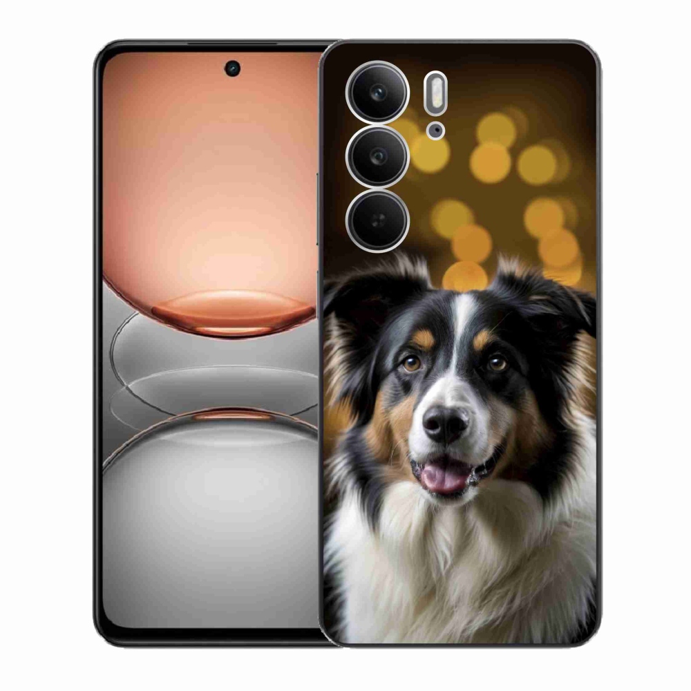 Gélový kryt mmCase na Realme C75 - usmievavý austrálsky ovčiak