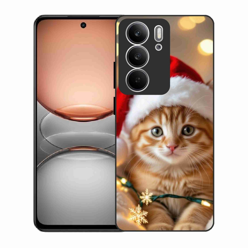 Gélový kryt mmCase na Realme C75 - vianočné mačiatko