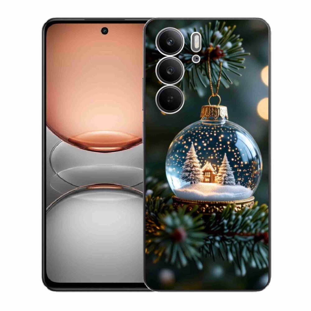 Gélový kryt mmCase na Realme C75 - vianočné gule 2