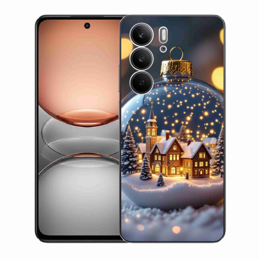 Gélový kryt mmCase na Realme C75 - vianočné gule 4