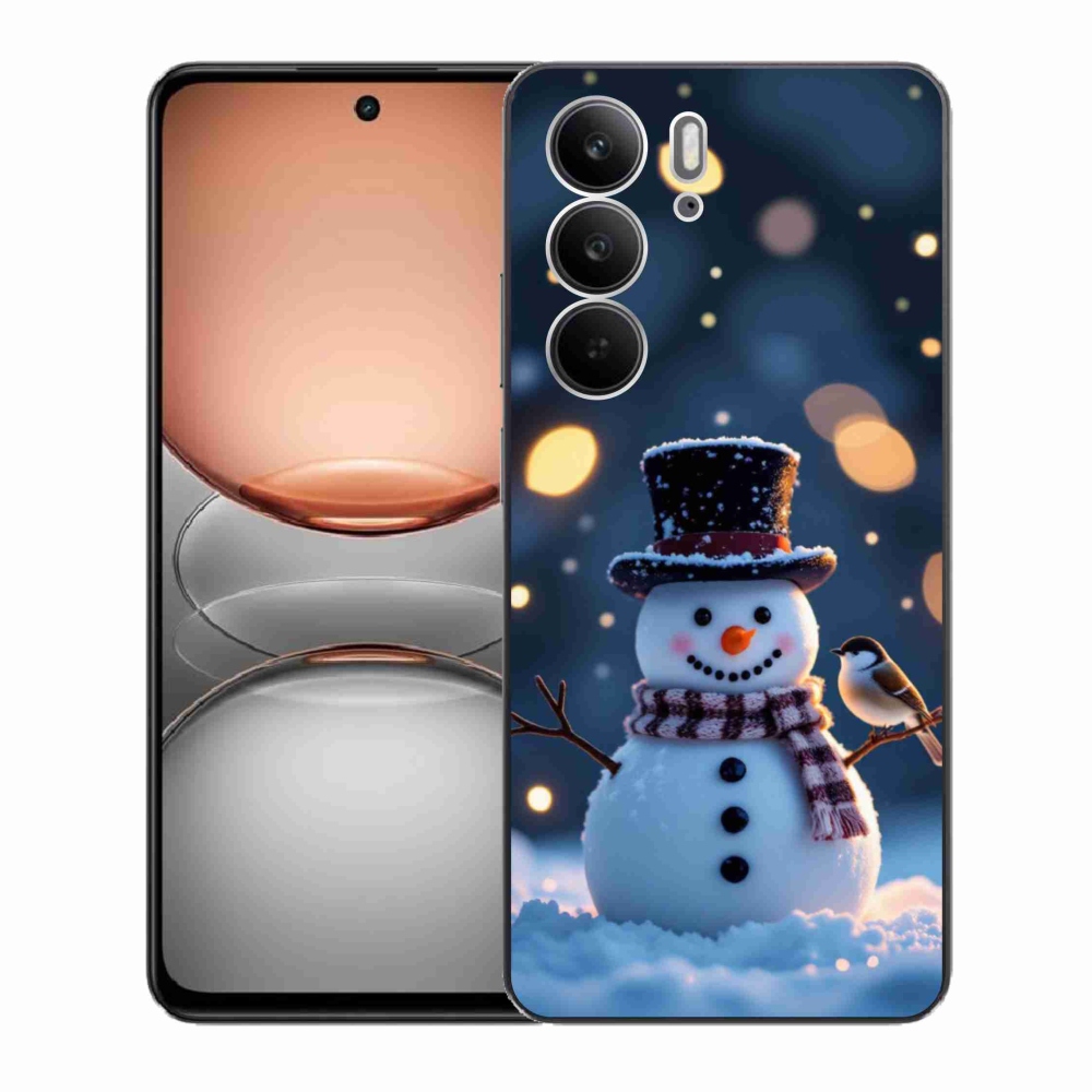 Gélový kryt mmCase na Realme C75 - vianočný snehuliak