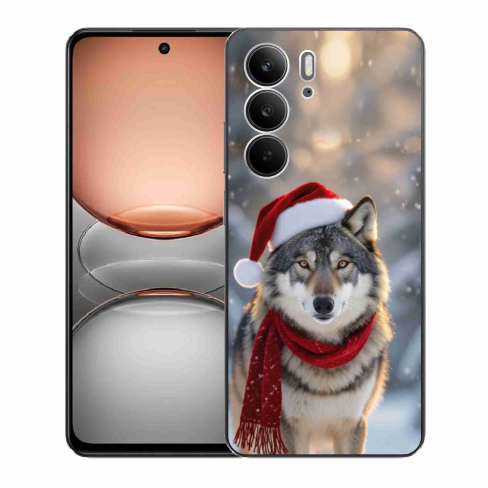 Gélový kryt mmCase na Realme C75 - vianočný vlk