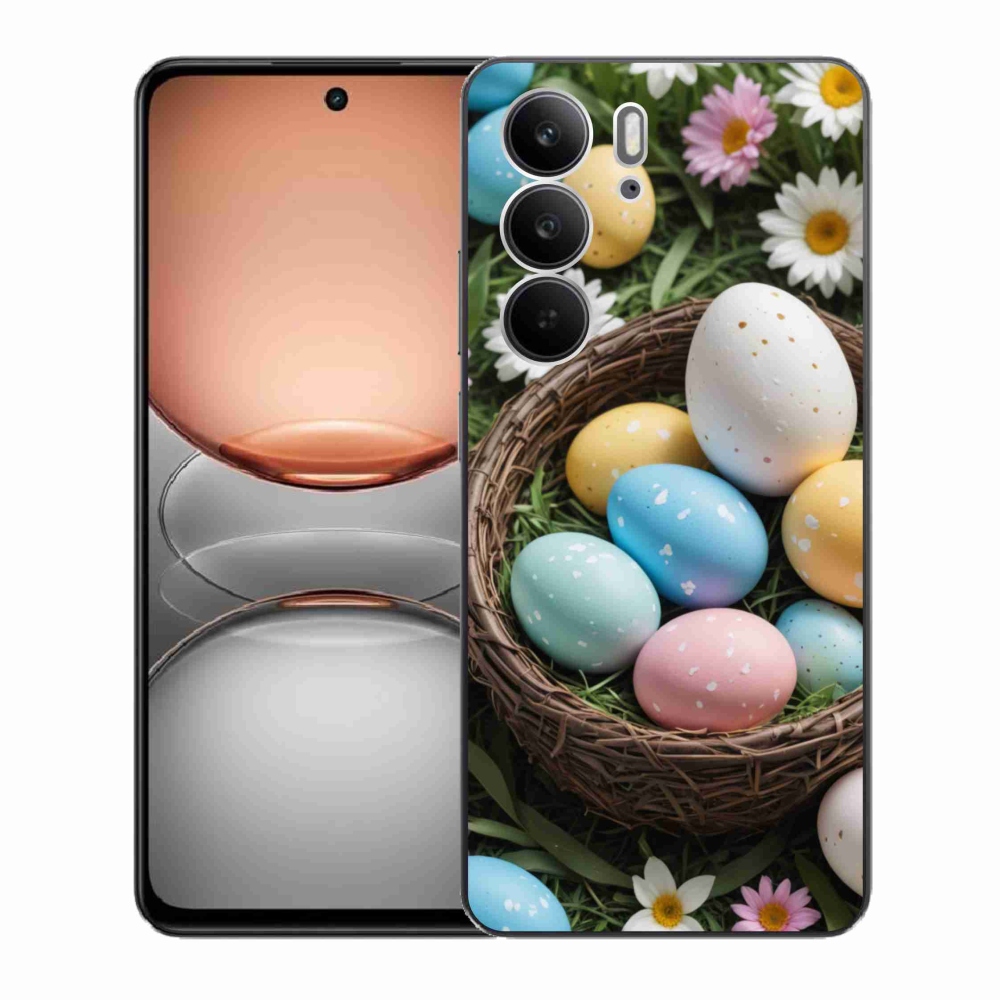 Gélový kryt mmCase na Realme C75 - veľkonočné vajíčka 2
