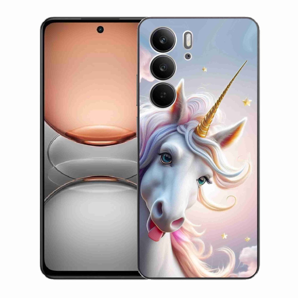 Gélový kryt mmCase na Realme C75 - veselý jednorožec