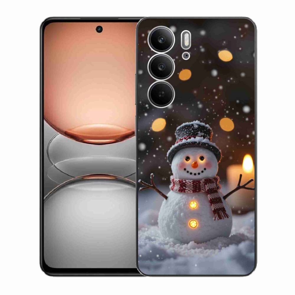 Gélový kryt mmCase na Realme C75 - veselý snehuliak