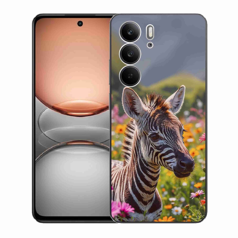 Gélový kryt mmCase na Realme C75 - zebra na lúke