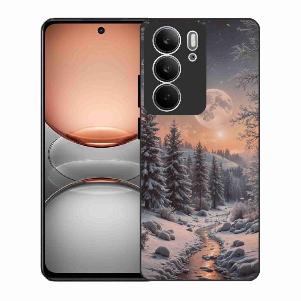 Gélový kryt mmCase na Realme C75 - zimná krajina 2