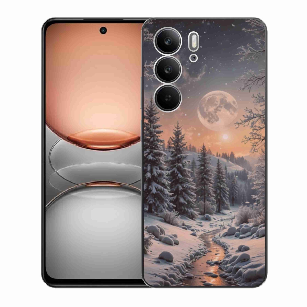 Gélový kryt mmCase na Realme C75 - zimná krajina 2