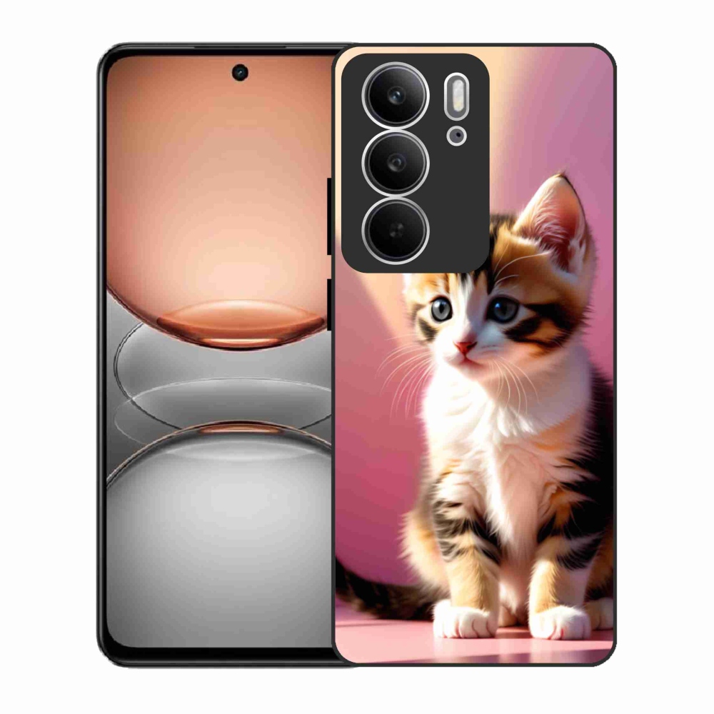 Gélový kryt mmCase na Realme C75 - zvedavé mačiatko 2