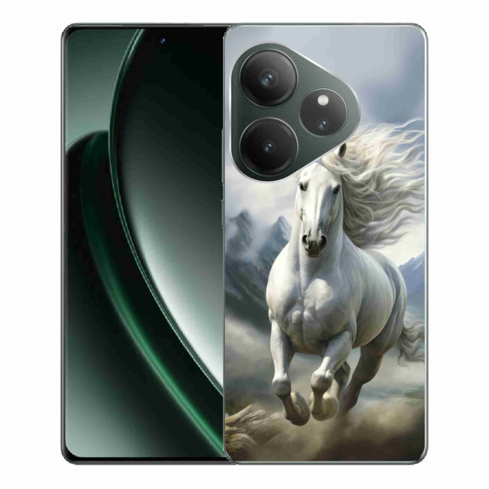 Gélový kryt mmCase na Realme GT 6 5G/GT 6T 5G - bežiaci biely kôň 3