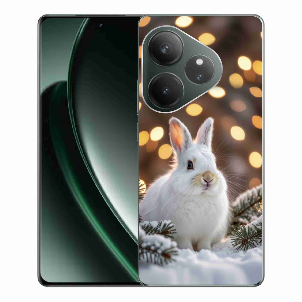 Gélový kryt mmCase na Realme GT 6 5G/GT 6T 5G - biely zajac