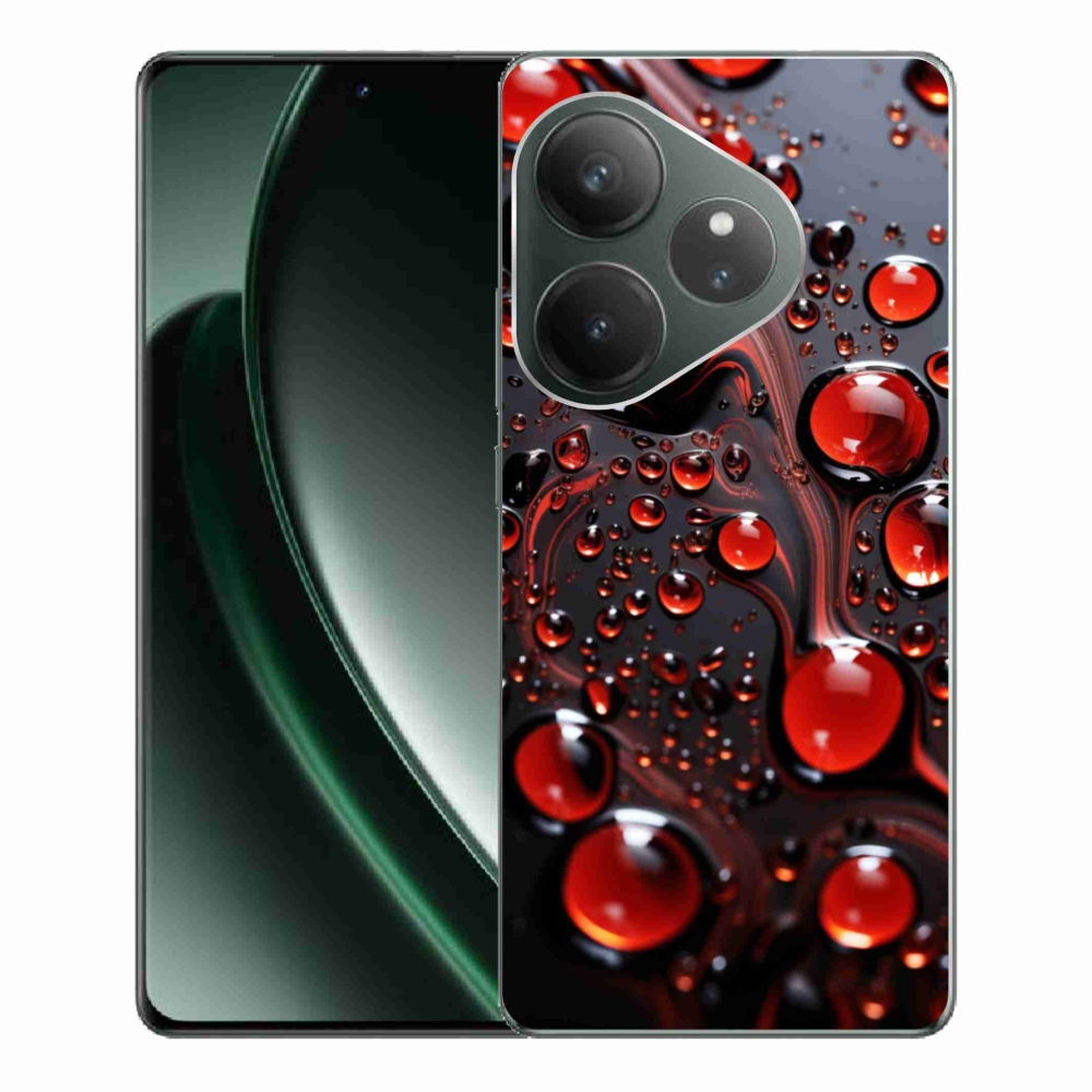 Gélový kryt mmCase na Realme GT 6 5G/GT 6T 5G - červené kvapky 2