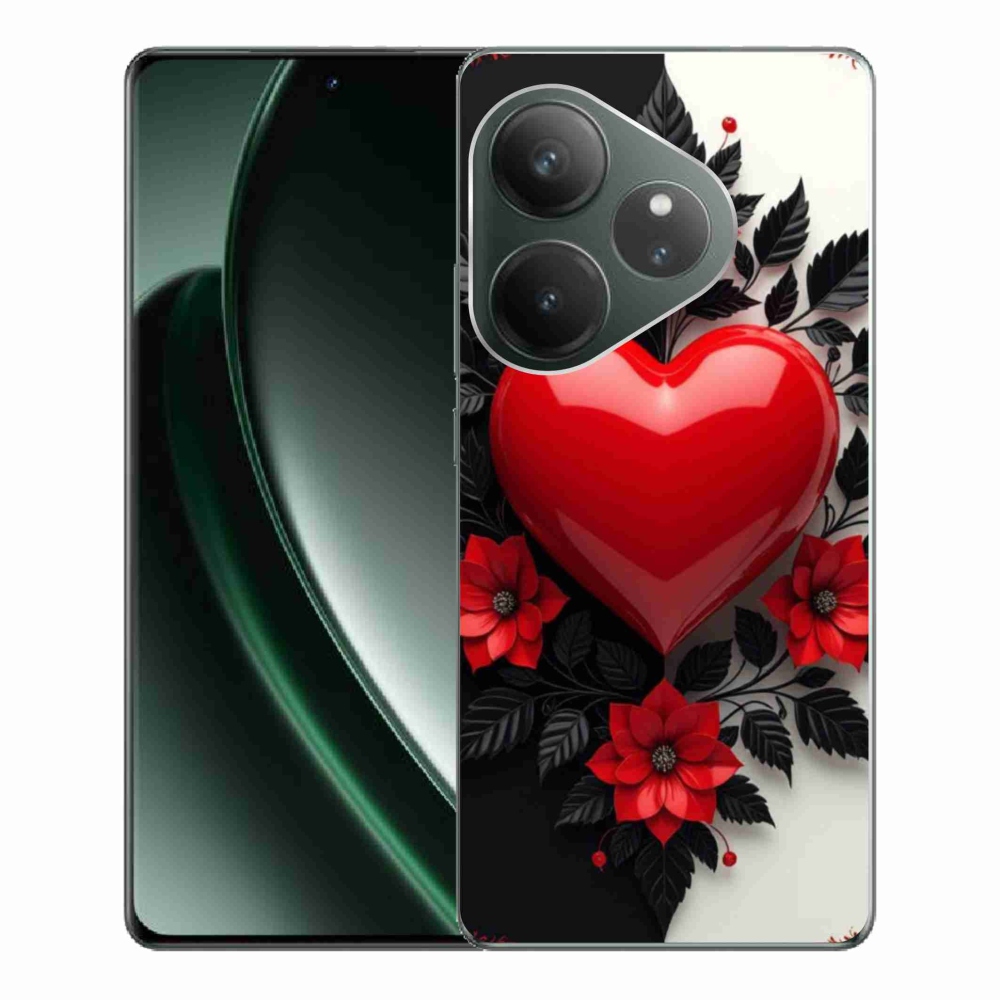 Gélový kryt mmCase na Realme GT 6 5G/GT 6T 5G - červené srdce
