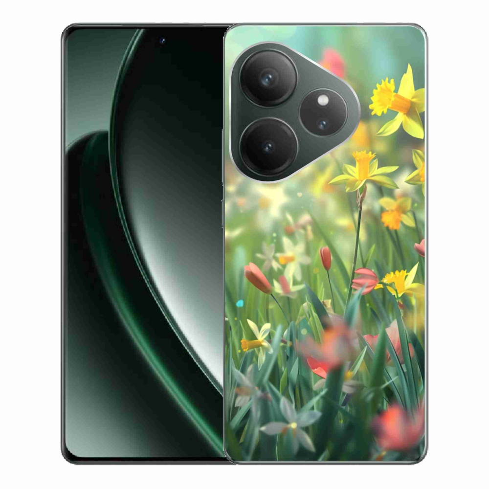 Gélový kryt mmCase na Realme GT 6 5G/GT 6T 5G - jarné kvety
