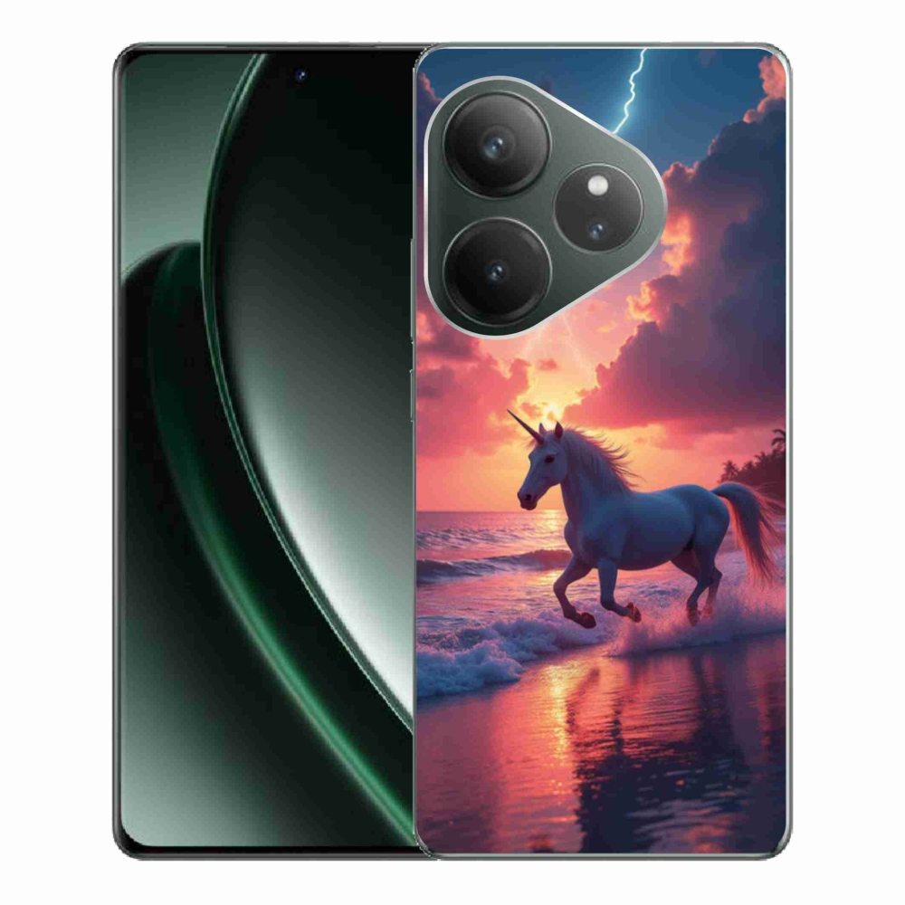 Gélový kryt mm Case na Realme GT 6 5G/GT 6T 5G - jednorožec na pláži