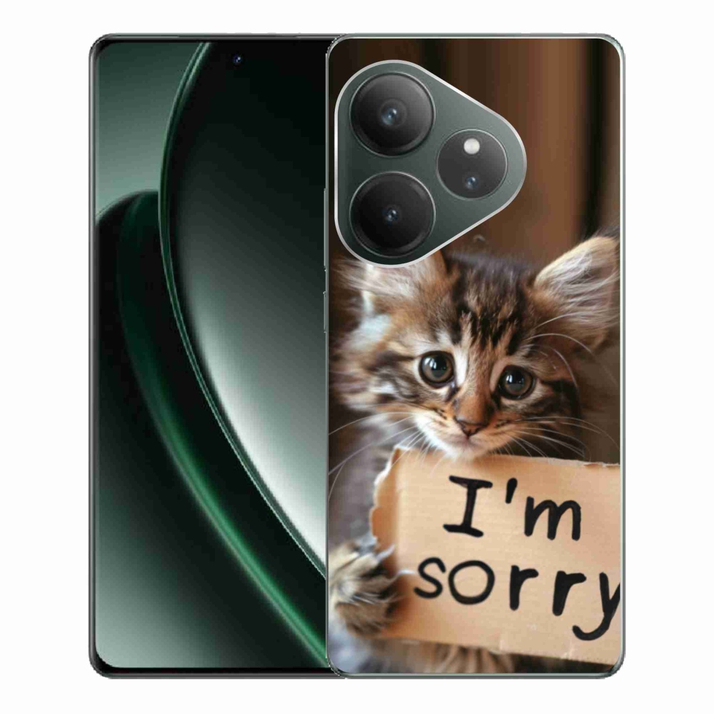Gélový kryt mmCase na Realme GT 6 5G/GT 6T 5G - mačacie ospravedlnenie