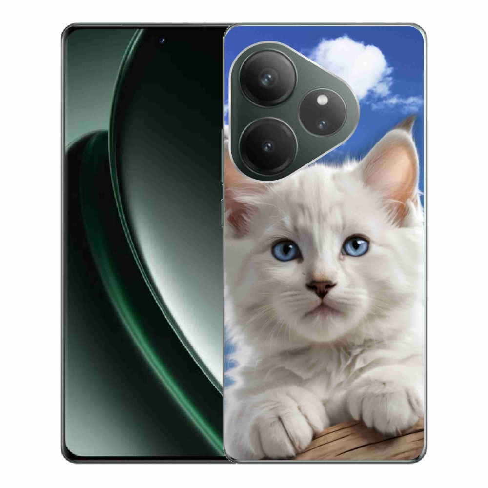 Gélový kryt mmCase na Realme GT 6 5G/GT 6T 5G - mačiatko a oblaky
