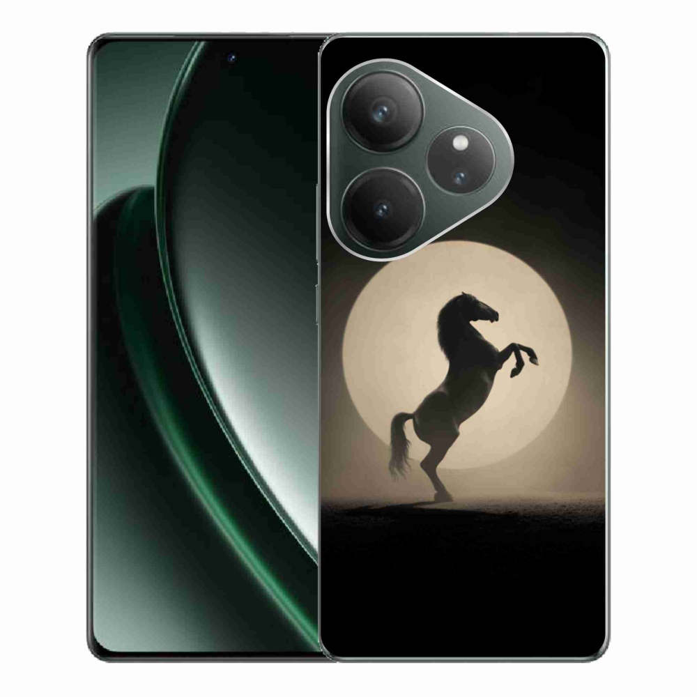 Gélový kryt mmCase na Realme GT 6 5G/GT 6T 5G - kôň v siluete
