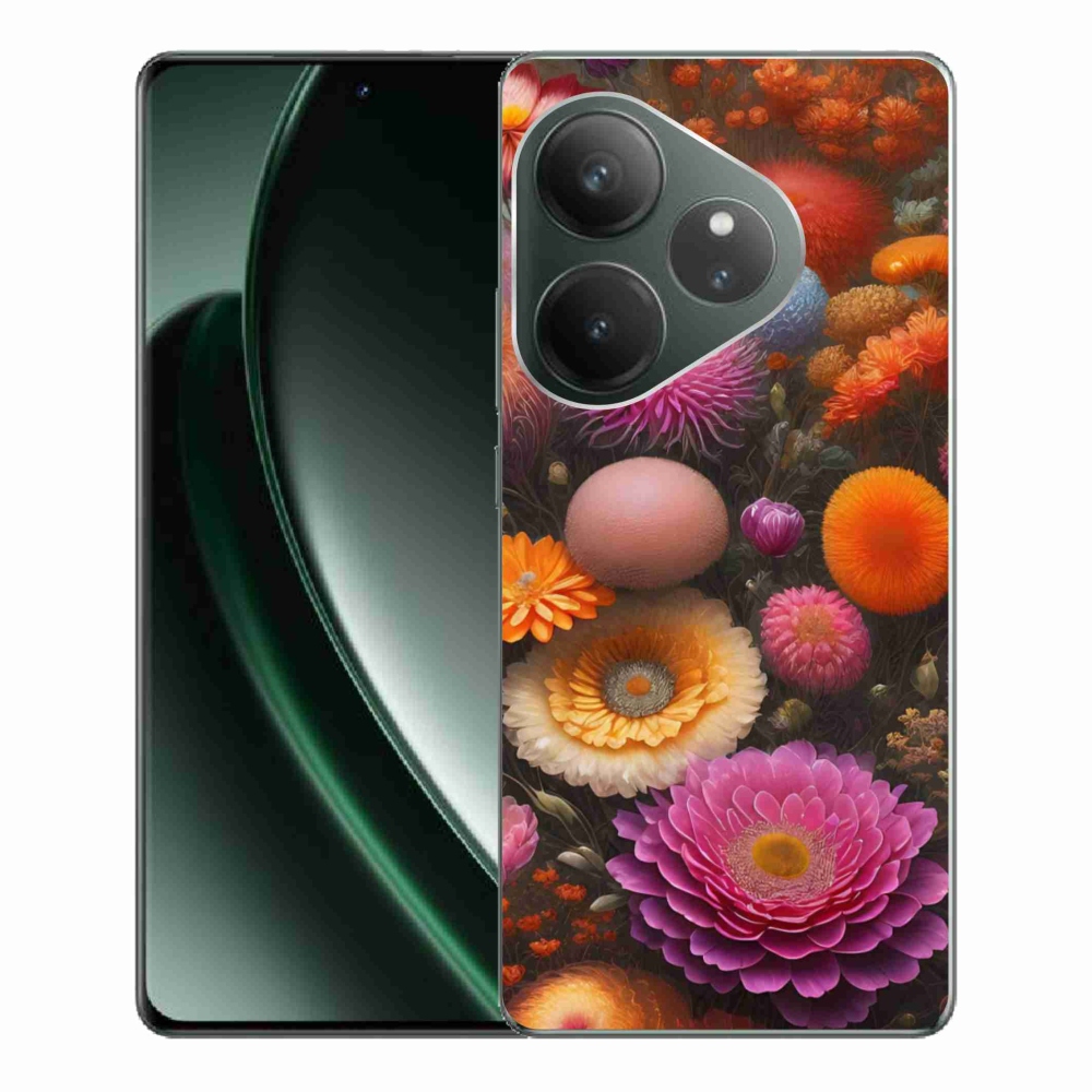 Gélový kryt mmCase na Realme GT 6 5G/GT 6T 5G - kvetinová kompozícia