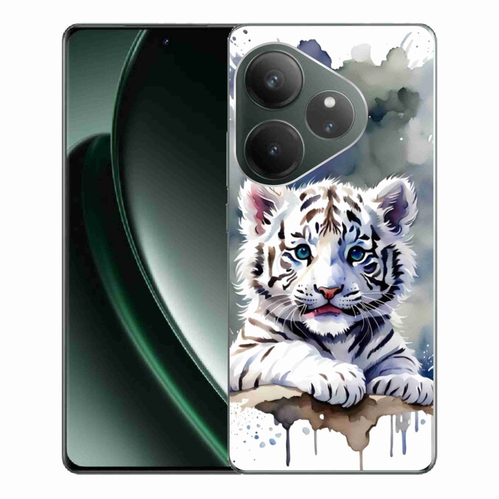 Gélový kryt mmCase na Realme GT 6 5G/GT 6T 5G - mláďa bieleho tigra