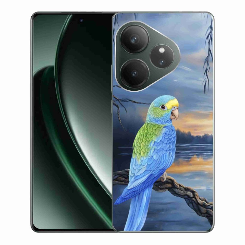 Gélový kryt mmCase na Realme GT 6 5G/GT 6T 5G - modrý papagáj