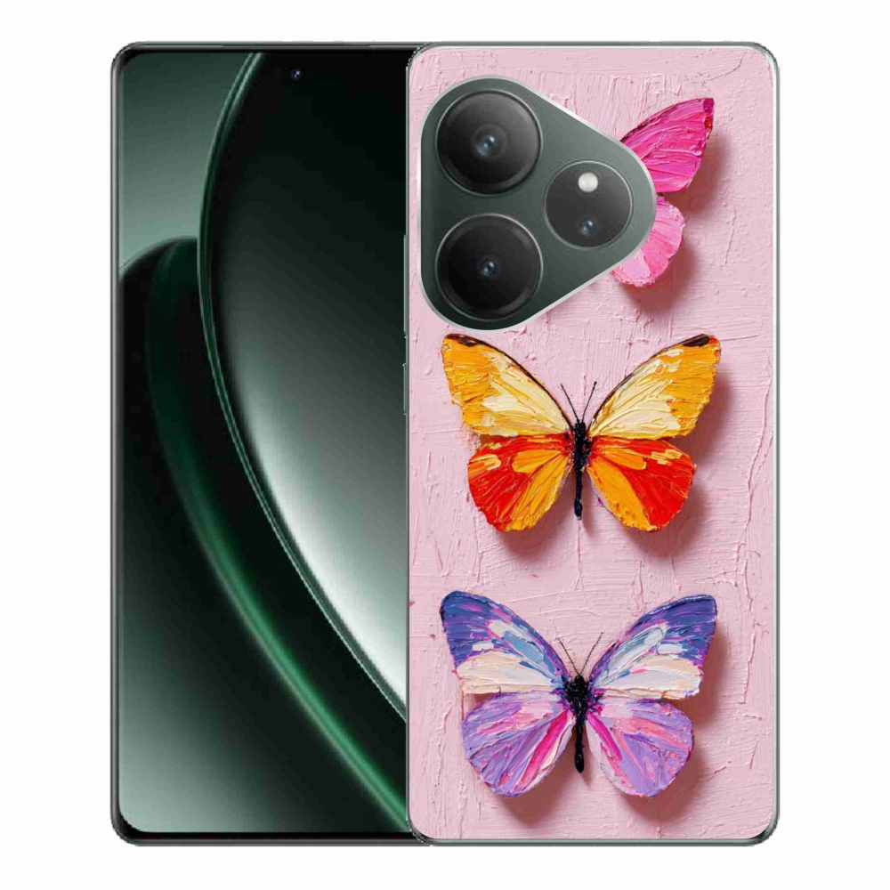 Gélový kryt mmCase na Realme GT 6 5G/GT 6T 5G - motýlia trojica