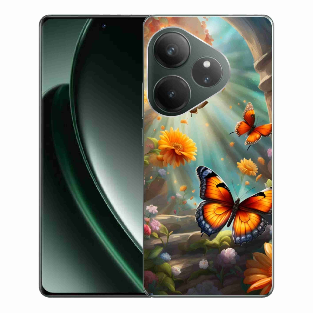 Gélový kryt mmCase na Realme GT 6 5G/GT 6T 5G - motýlia záhrada 2