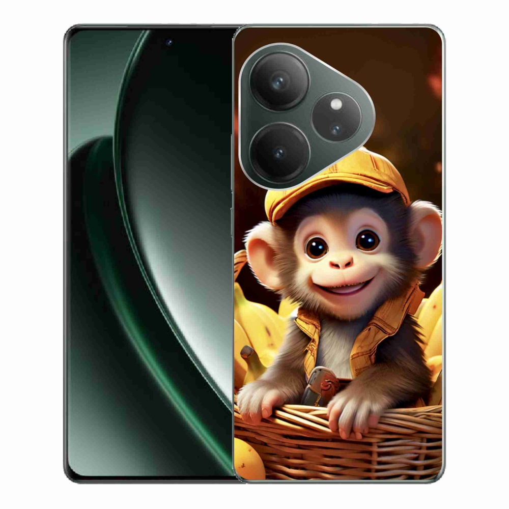 Gélový kryt mmCase na Realme GT 6 5G/GT 6T 5G - opice v košíku