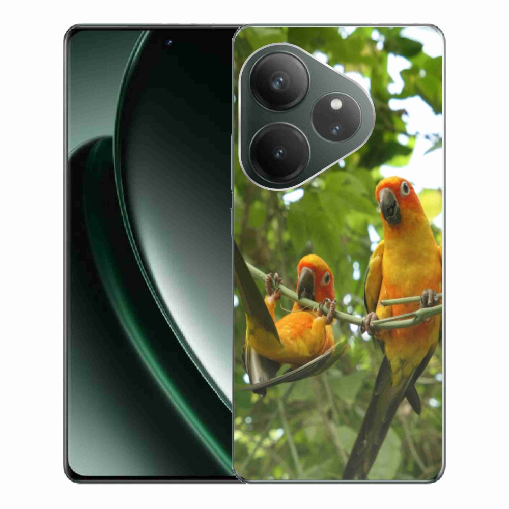 Gélový kryt mmCase na Realme GT 6 5G/GT 6T 5G - papagáje aratingy