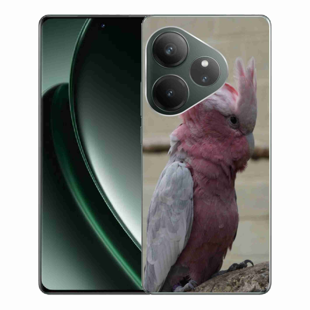 Gélový kryt mmCase na Realme GT 6 5G/GT 6T 5G - papagáj kakadu ružový