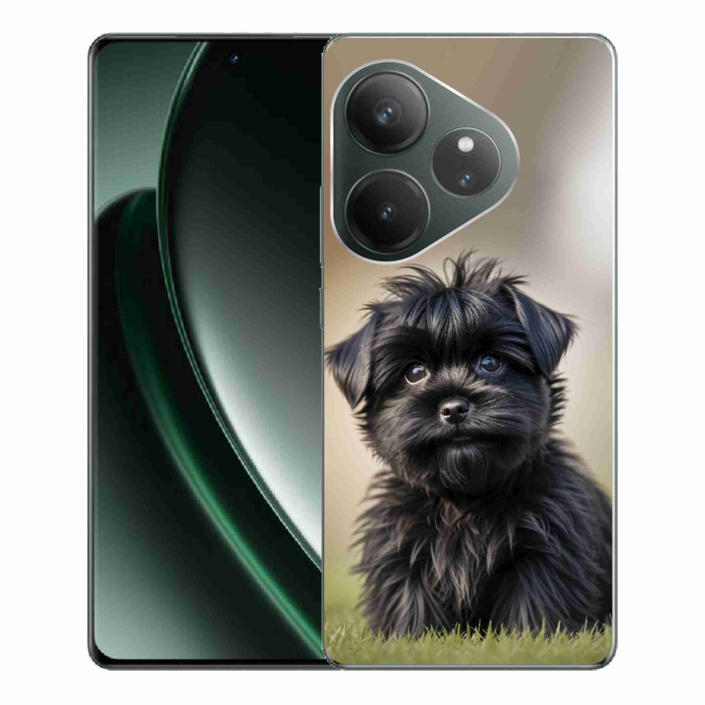 Gélový kryt mmCase na Realme GT 6 5G/GT 6T 5G - roztomilý čierny psík