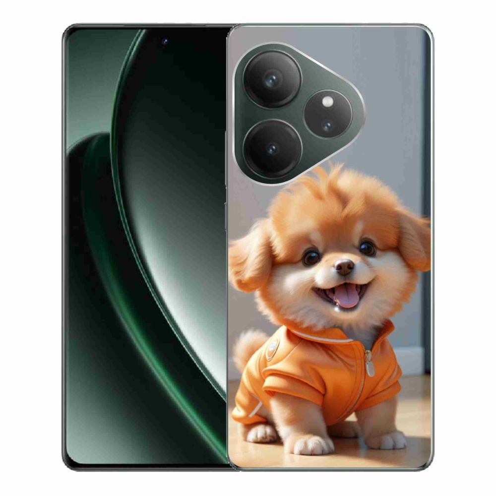 Gélový kryt mmCase na Realme GT 6 5G/GT 6T 5G - roztomilý pomeranian v mikine