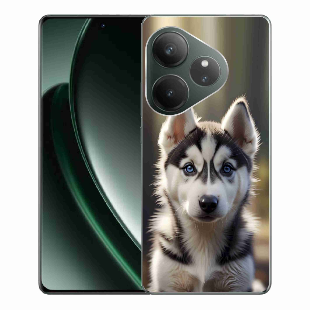 Gélový kryt mmCase na Realme GT 6 5G/GT 6T 5G - roztomilý sibírsky husky