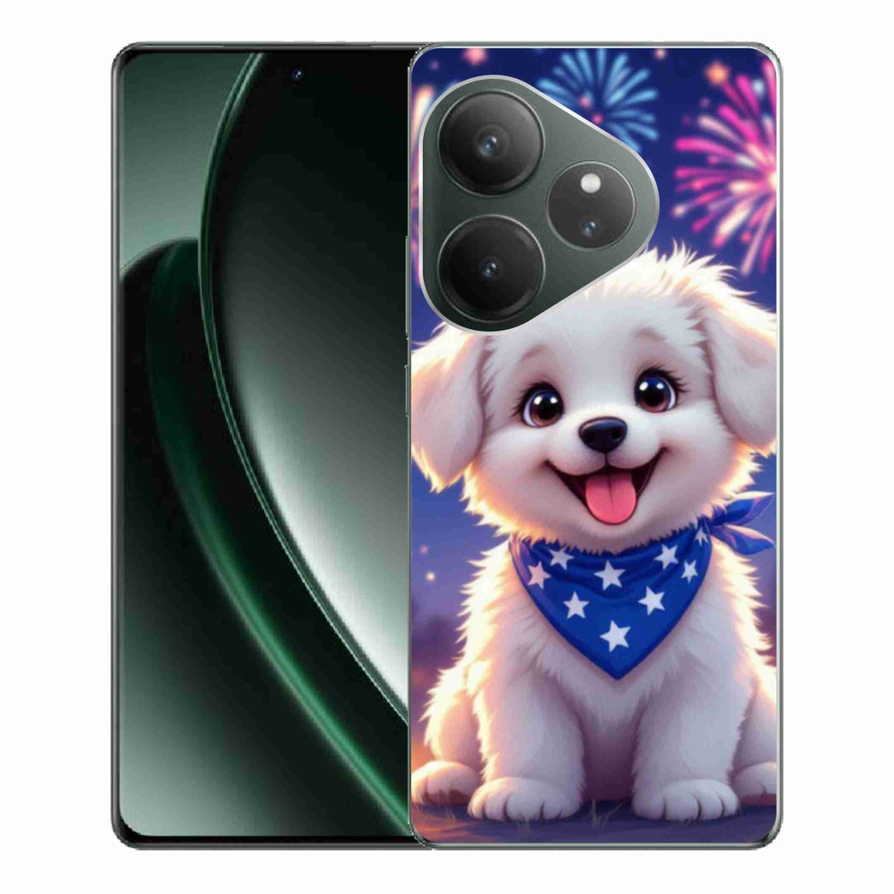 Gélový kryt mmCase na Realme GT 6 5G/GT 6T 5G - slávnostné šteňa