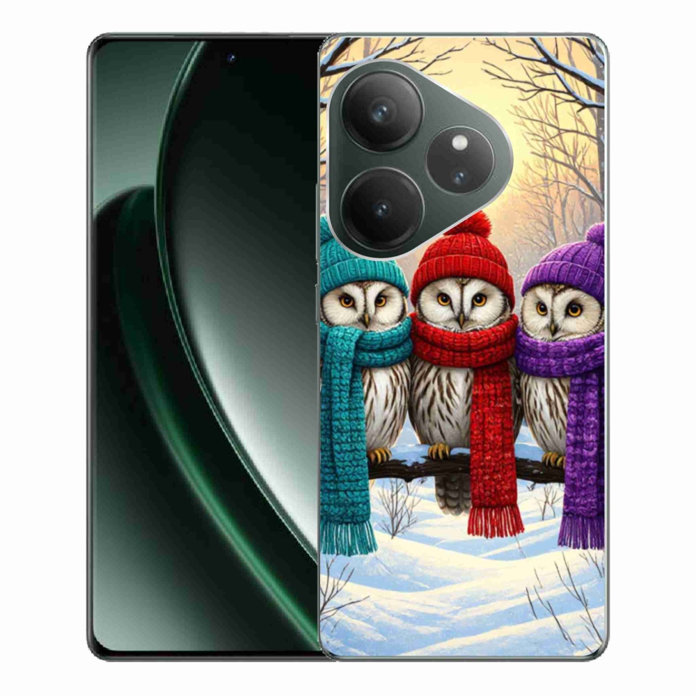 Gélový kryt mmCase na Realme GT 6 5G/GT 6T 5G - soví priatelia