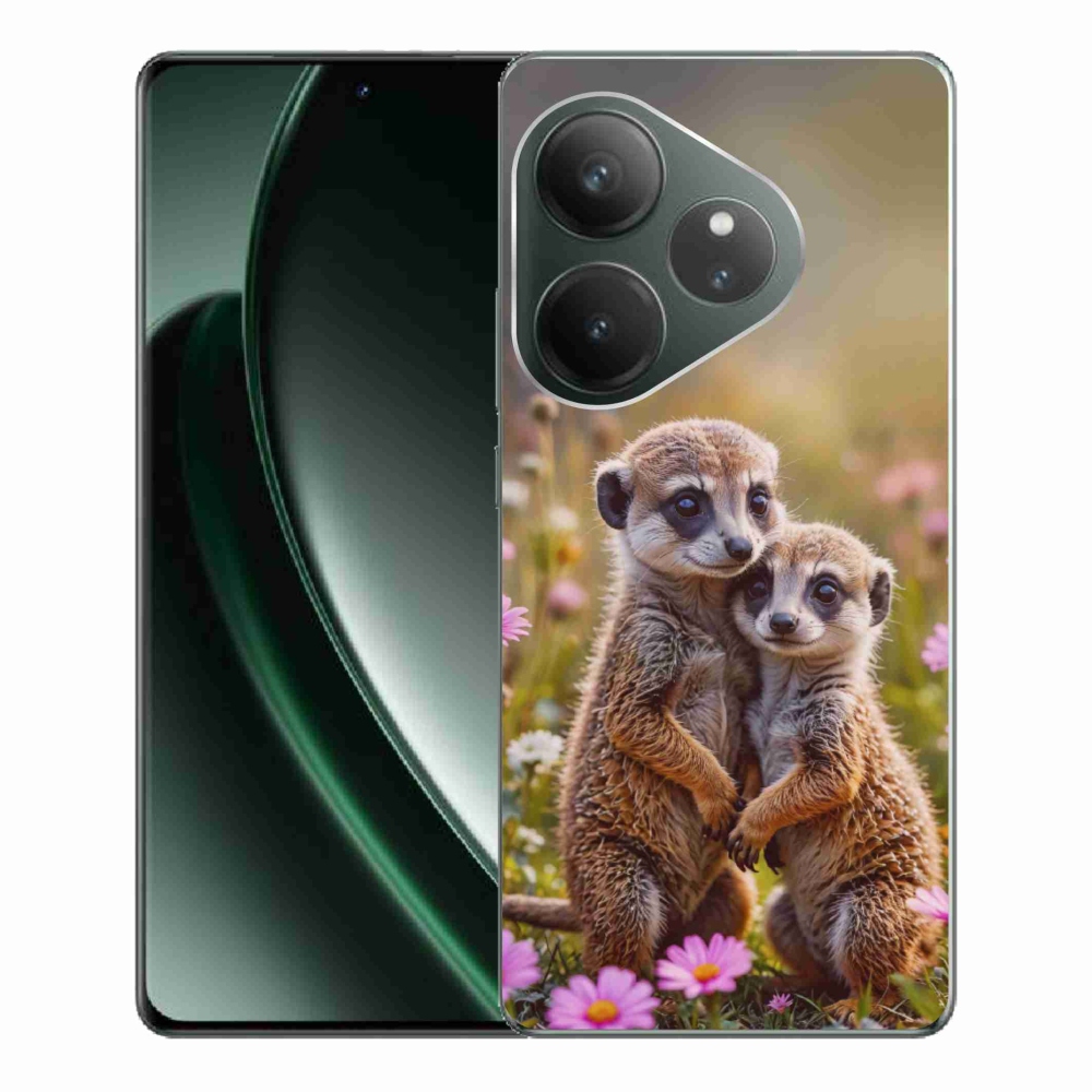 Gélový kryt mmCase na Realme GT 6 5G/GT 6T 5G - surikatí duo