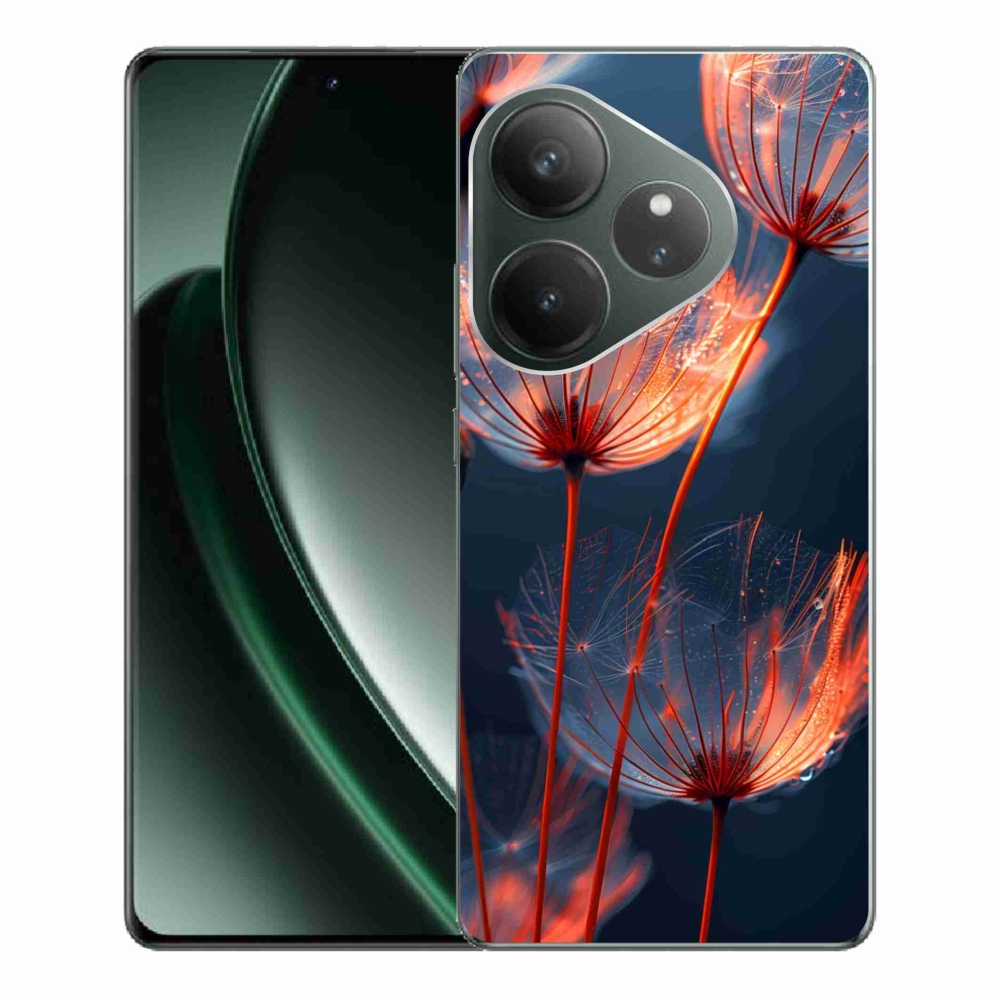 Gélový kryt mmCase na Realme GT 6 5G/GT 6T 5G - svetielkujúce páperie