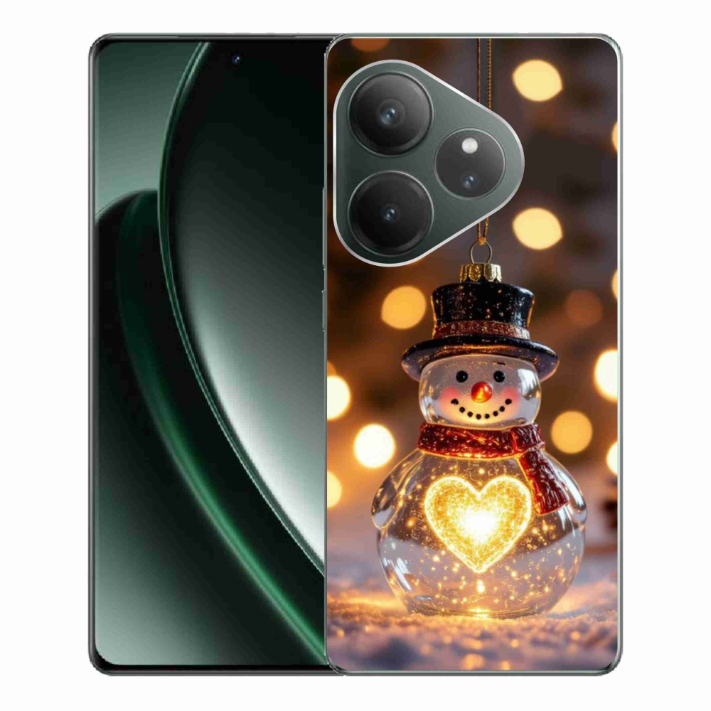 Gélový kryt mmCase na Realme GT 6 5G/GT 6T 5G - svietiaci vianočný snehuliak