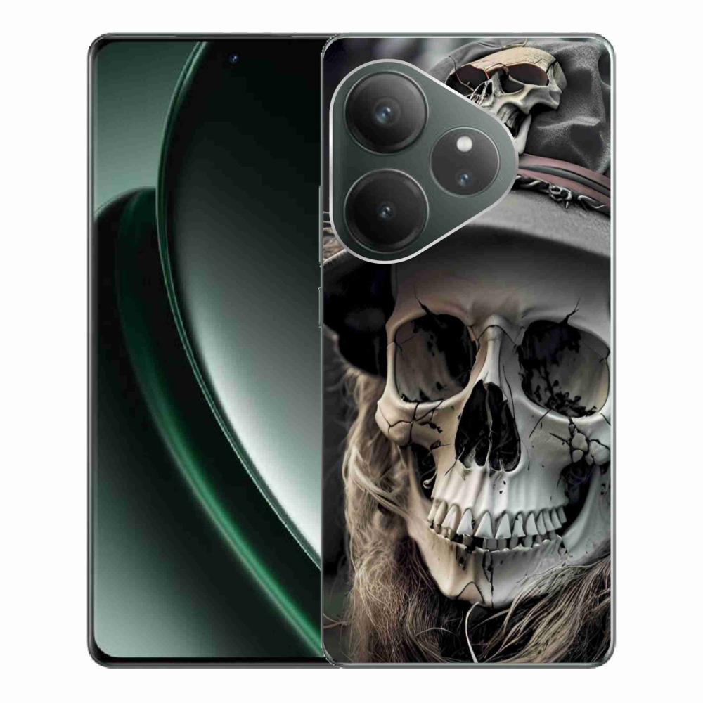 Gélový kryt mm Case na Realme GT 6 5G/GT 6T 5G - temná lebka
