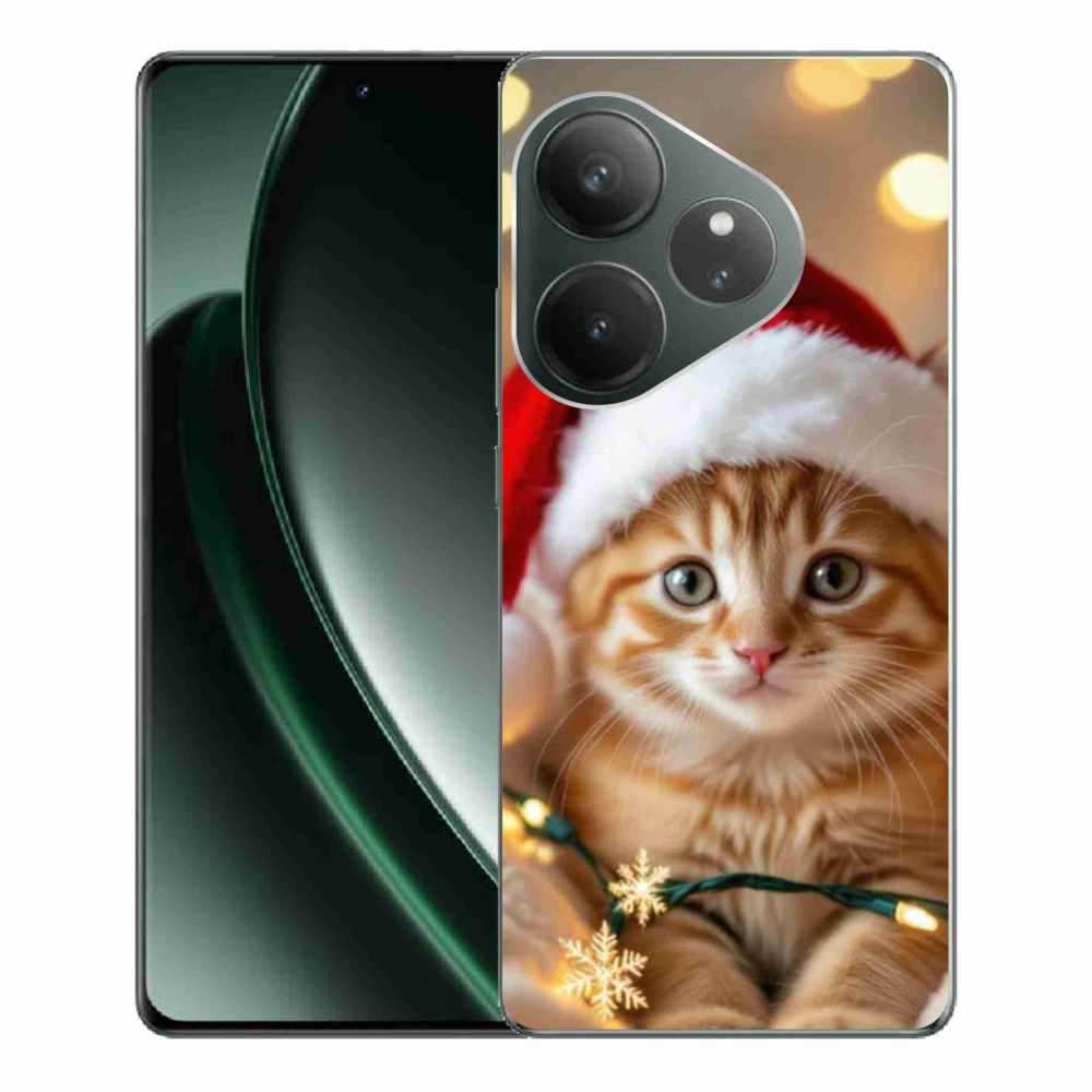 Gélový kryt mmCase na Realme GT 6 5G/GT 6T 5G - vianočné mačiatko