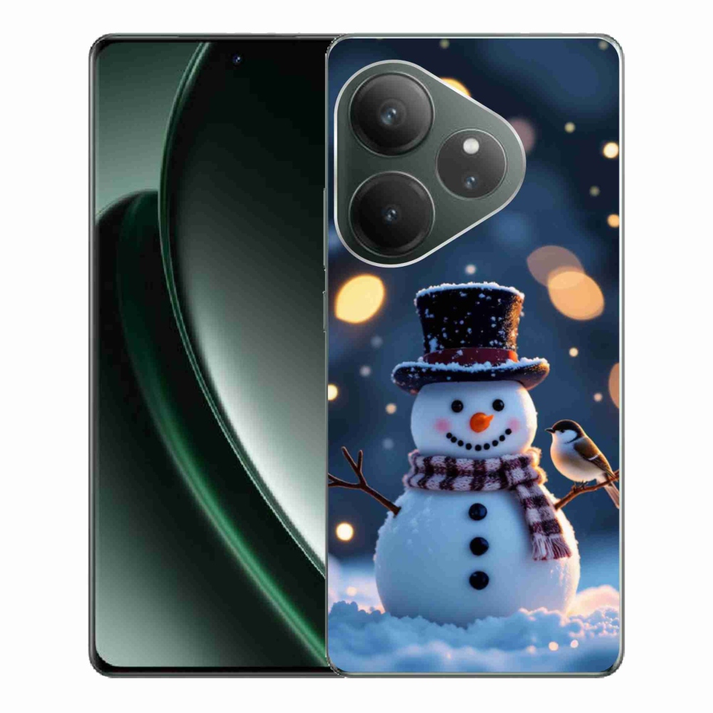 Gélový kryt mmCase na Realme GT 6 5G/GT 6T 5G - vianočný snehuliak