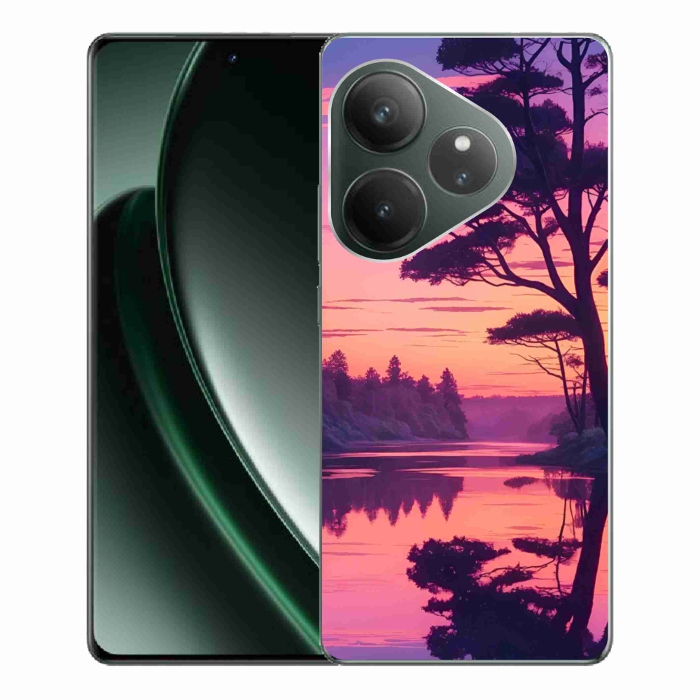 Gélový kryt mmCase na Realme GT 6 5G/GT 6T 5G - západ slnka nad jazerom